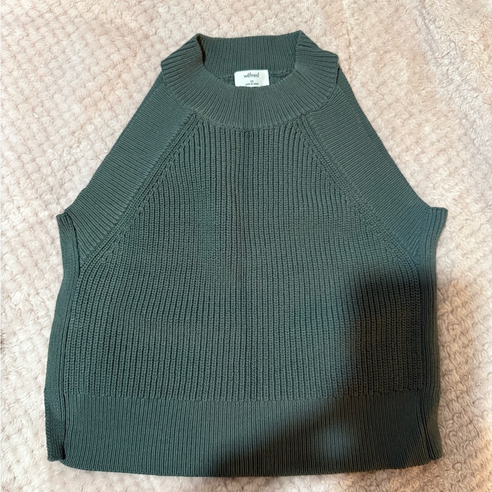 Wilfred Green Ribbed Top